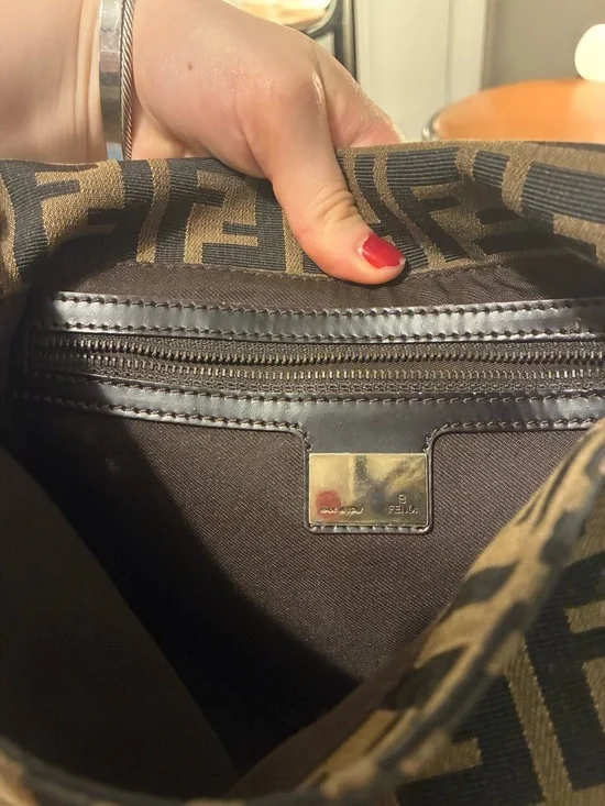 Fendi Brown and Dark Brown FF Canvas Messenger Bag - Picture 8 of 17